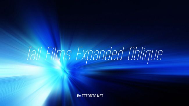 Tall Films Expanded Oblique example